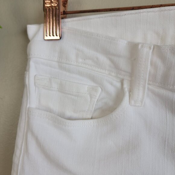 J Brand Cropped White Demented Distressed Skinny Ankle Frayed Mid Rise Jeans 27 - Picture 3 of 16